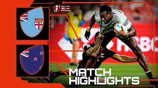 Rivals in HEATED battle for FINALS PLACE | Fiji v New Zealand | HSBC Singapore Rugby Sevens 2023