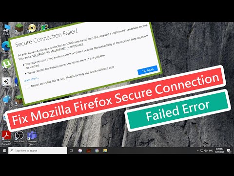 Исправить ошибку «Сбой безопасного соединения Firefox»