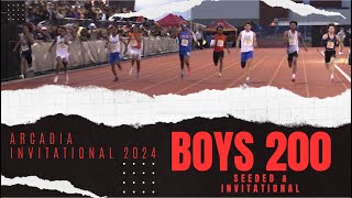 2024 TF - Arcadia Invitational - Boys 200M Invite and Seeded - Brandon Arrington 20.76