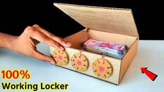 How to make a Simple working safe locker machine | Card board easy Toy | Mini working Locker