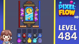 Pixel Flow Level 484 Solution Walkthrough