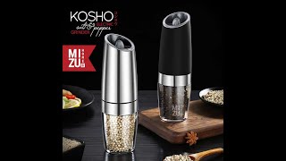 MIZU KOSHO Electric Salt\u0026Pepper Grinder Spice Grinder Penggiling Listrik Otomatis Lada Merica Garam