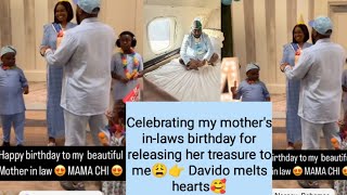 Davido left everyone tearing 😁 joyfully as he celebrates his mother inlaws birthday 🤗