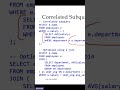 Correlated Subquery