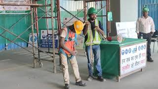 Training on use of safety belt when working on height Part-3 #civil101 #civilguruji