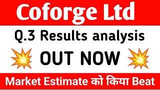 coforge Q3 Results 2025 | coforge results today | coforge share latest news| coforge share