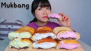 빵장수단팥빵 크림빵 종류별로 디저트 먹방 CREAM BREAD Dessert mukbang asmr クリームパン क्रीम रोटी