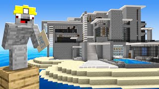 Ich BAUE neue LUXUS VILLA auf Minecraft YouTuber Insel