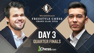 Freestyle Chess Grand Slam Weissenhaus | Magnus vs. Nodirbek Headlines Knockout Stage!