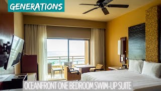Oceanfront One Bedroom Swim-Up Suite Room Tour | GENERATIONS RIVIERA MAYA RESORT
