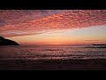 日本海の夕日　波の音