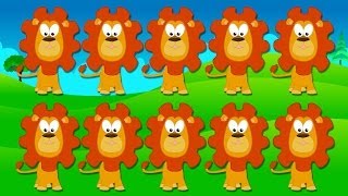 Ten Little Lions | Nursery Rhymes For Children By Kids Tv