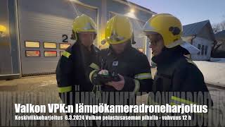 Valkon VPK:n lämpökameradronekoulutusta