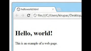 HTML simple hello world program coding part1