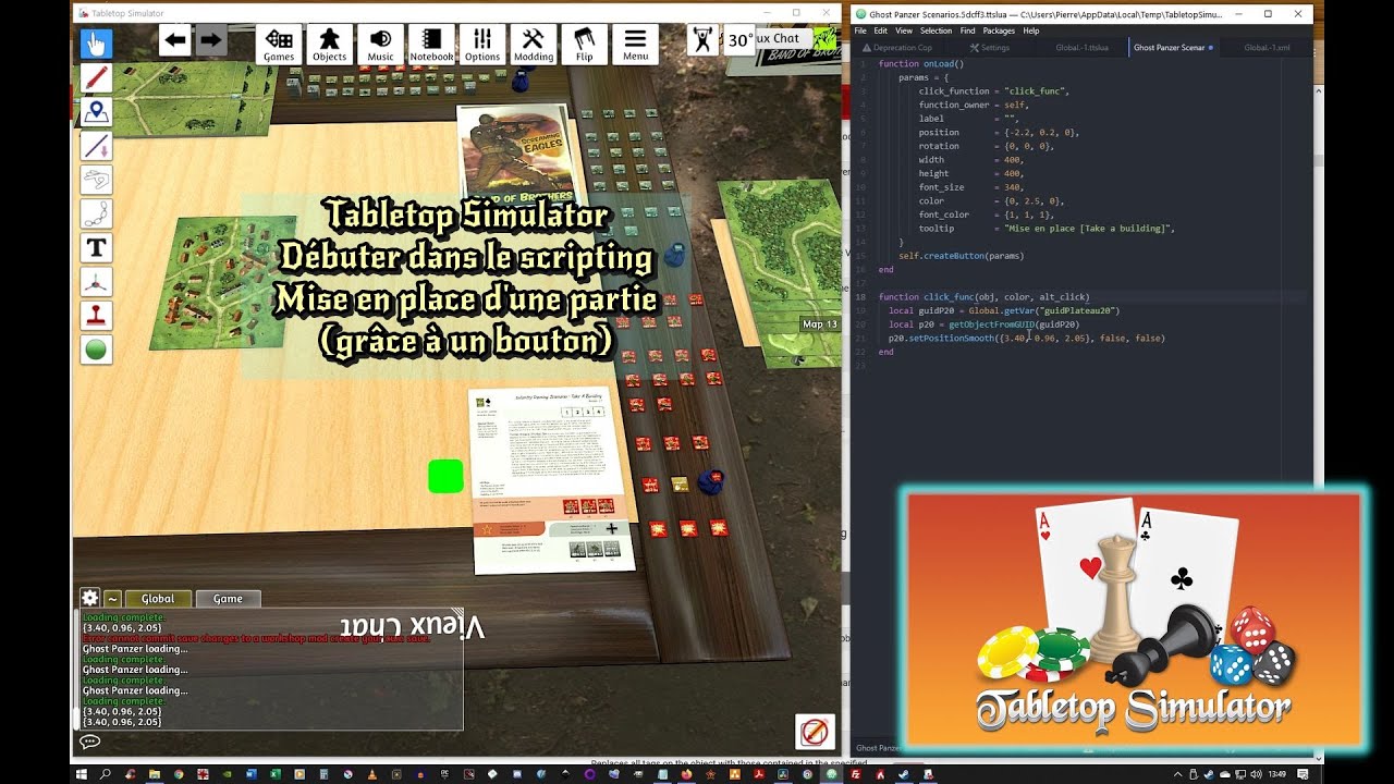 Tabletop Simulator Tuto Scripting Fr Atom Et Mise En Place D Une