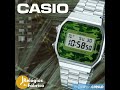 relÓgio casio vintage unissex camuflado a168wec 3df relógios de fábrica