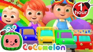 The Rainbow Color Toy Car Race Song | CoComelon Nursery Rhymes & Kids Songs