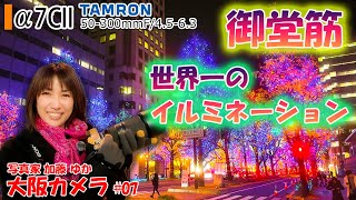 【旅行とa7CII】「大阪梅田御堂筋イルミネーション撮影」 大阪カメラ Osaka Midosuji illuminations 東京カメラ 写真家 加藤ゆか 第7話