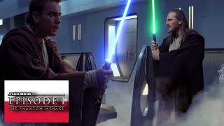 Kenobi \u0026 Qui Gon Vs Droidy Na Statku Federacji Handlowej | Star Wars (Episode I) The Phantom Menace