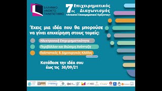 Ο 7ος Επιχειρηματικός Διαγωνισμός ΕΑΠ «Ανοικτοί Επιχειρηματικοί Ορίζοντες»