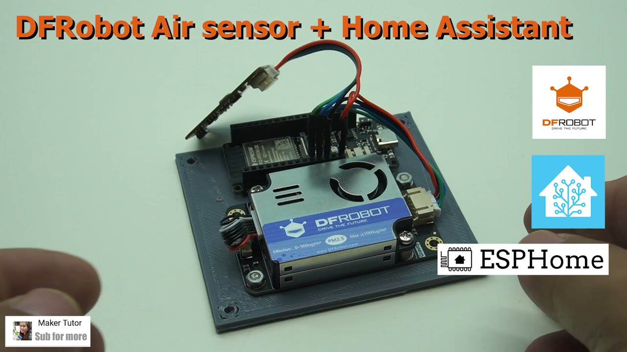 Diy Home Assistant Air Quality Sensor Esphome Custom Sensor Youtube