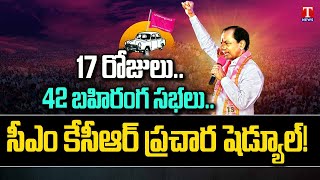 CM KCR Campaign Tour Schedule Confirmed Amid Telangana Assembly Election | BRS Party | T News