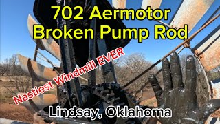 A702 Aermotor, Broken Pump Rod. Dangerous Windmill!!!!!!!