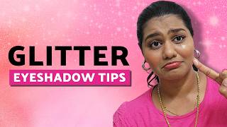 Easy Glitter Eyeshadow | Step-by-step easy Glitter eyeshadow தமிழ் | Makeup Gilli