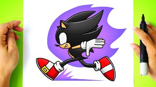 Como DESENHAR o DARK SONIC - Como DIBUJAR a DARK SONIC - How to DRAW DARK SONIC - Desenhar e Colorir