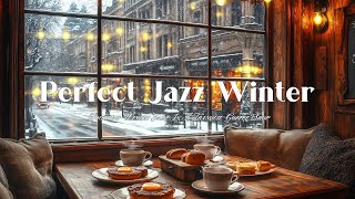 Perfect Jazz and Snowfall Background for a Relaxing – Soothing Winter Jazz in a Tranquil Coffee Shop