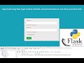 Flask Login  using flask_login module with flask_wtf and remember me and check_password_hash