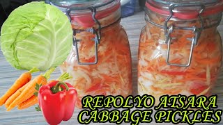 REPOLYO ATSARA RECIPES | CABBAGE PICKLES | PERFECT APPETIZER