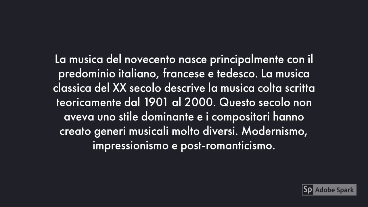 La Musica Nel '900 - YouTube