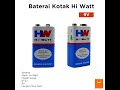 Baterai Kotak Hi Watt Batu Batre 9v Battery 9 Volt HW