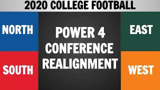 Power 4 College Football Conference Realignment For The 2020 Season