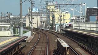 京成本線の千住大橋駅～京成関屋駅間を走行する3000形の前面展望