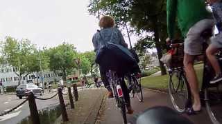 Bike commute through Amsterdam