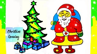 Easy Santa Claus drawing for kids/How to draw Santa Claus/Christmas drawing ideas/Merry Christmas🎄