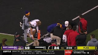 East Carolina RB gets CRACKED and Cincinnati DB is ejected for targeting