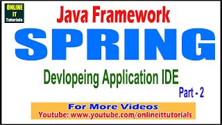 Java Framework tutorial | Devlopeing Application IDE Part - 2 | Onlineit tutorials