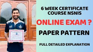6 Week Certificate Course Nsnis Online Class And Exam Paper Pattern In ...