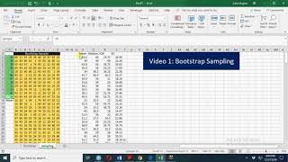 Bootstrap Sampling Using Excel