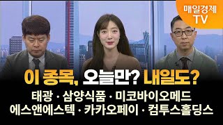 [마감 전략] 마감 전 특징주 - 태광·삼양식품·미코바이오메드·에스앤에스텍·카카오페이·컴투스홀딩스 김민수 레몬리서치 대표/이권희 위즈웨이브 대표