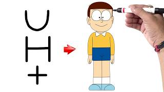 Nobita Drawing Sabse Asaan UH+ Se..🏃