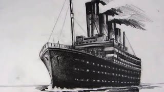how to draw titanic step by step || Drawing RMS Titanic Ship || titanic easy Drawing