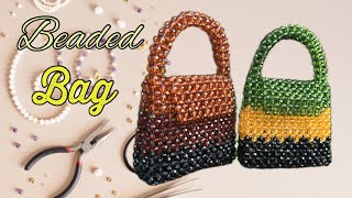 Fashion Beaded Bag | Faceted Acrylic Beads | Sheer Beaded Crafts