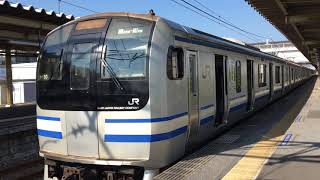 総武快速線直通内房線快速 E217系（横須賀線開業130周年ラッピング車）姉ヶ崎駅発車