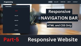 create responsive navbar (part-2) || responsive website using html and css