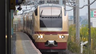 【E653系1000番台団臨】『E653系車両で行く新金線をめぐる茨城への旅号』 取手駅6番線発着シーン