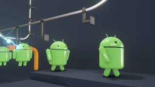 Android Logo Factory Animation - Assembly Line